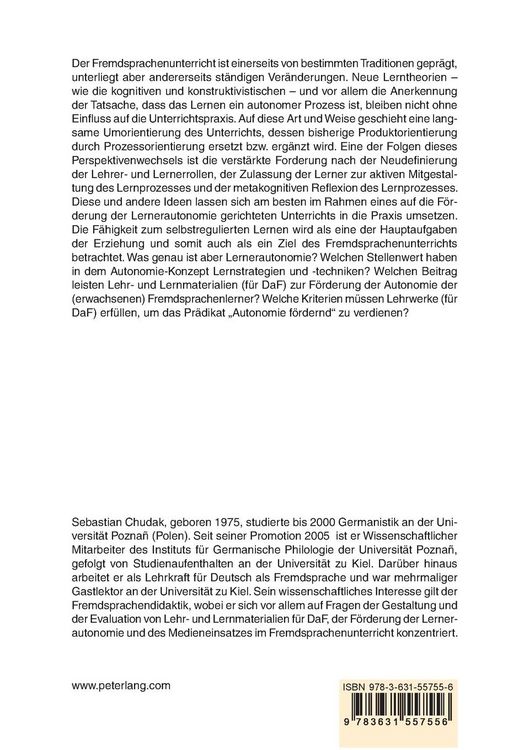 Produktbild: Lernerautonomie f&ouml;rdernde Inhalte in ausgew&auml;hlten Lehrwerken DaF f&uuml;r Erwachsene
