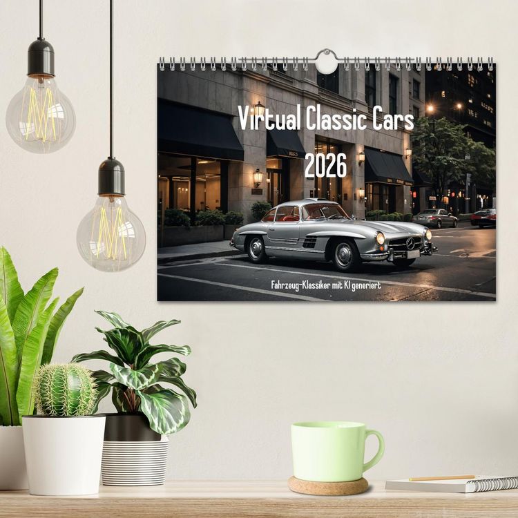 Produktbild: Virtual Classic Cars (Wandkalender 2026 DIN A4 quer), CALVENDO Monatskalender