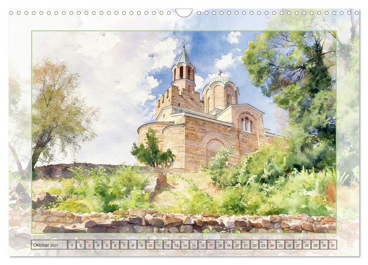 Produktbild: Bulgarien - Balkanstaat mit Schwarzmeerk&uuml;ste (Wandkalender 2027 DIN A3 quer), CALVENDO Monatskalender