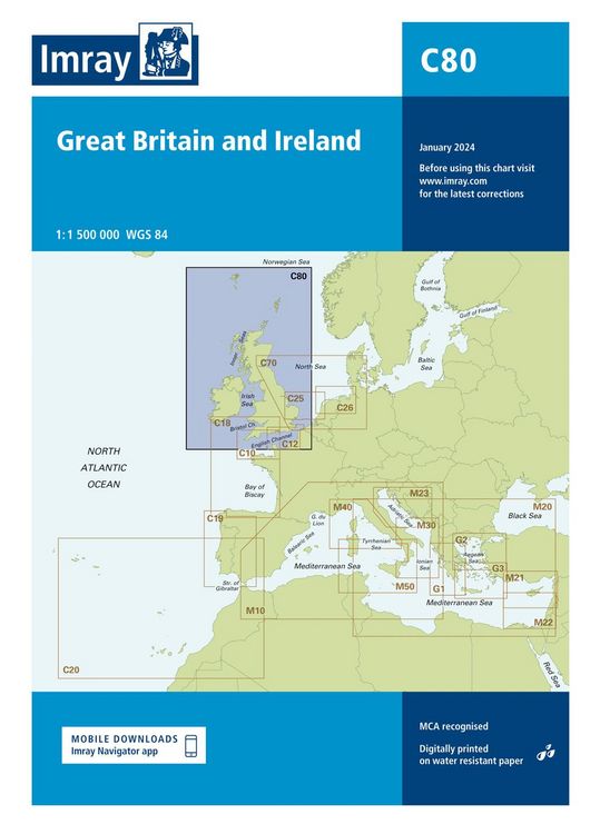 Produktbild: C80 Great Britain and Ireland, Imray Chart