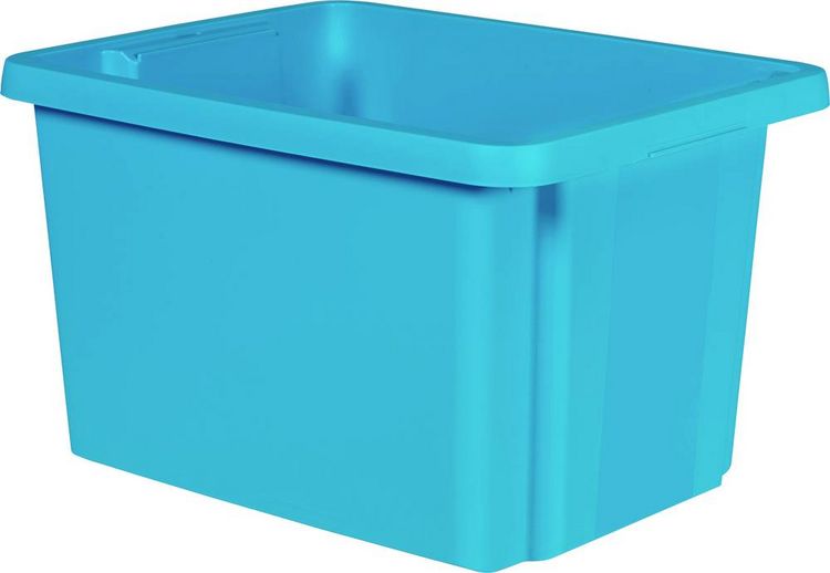 Produktbild: Curver 225501 Drehstapelbeh&auml;lter ESSENTIALS Drehstapelbox 26L, blau stapelbar Blau 1St.