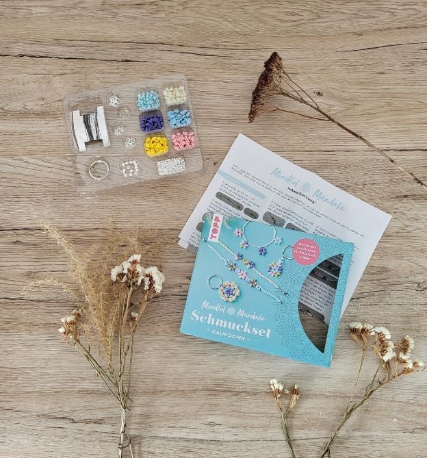 Produktbild: Mindful Mandala - Schmuckset Calm down. Mit Anleitung und Material f&uuml;r 5 Schmuckst&uuml;cke