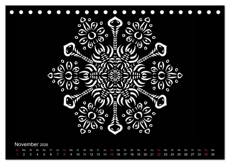 Produktbild: Entspannung und Ruhe durch Mandalas (Tischkalender 2026 DIN A5 quer), CALVENDO Monatskalender