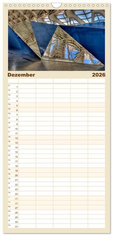 Produktbild: Familienplaner 2026 - Moderne Architektur in Valencia mit 5 Spalten (Wandkalender, 21 x 45 cm) CALVENDO