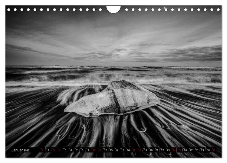 Produktbild: Dramatik in SW (Wandkalender 2026 DIN A4 quer), CALVENDO Monatskalender