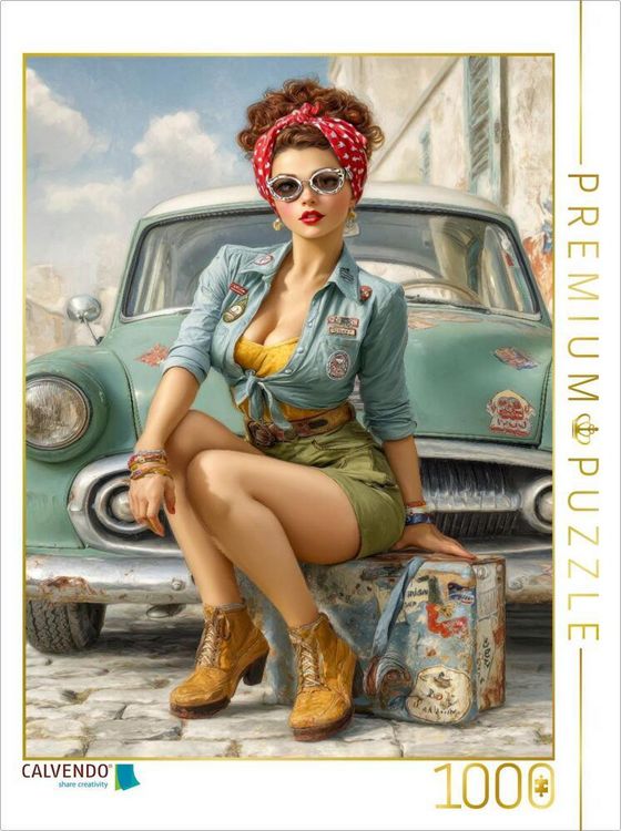 Produktbild: CALVENDO Puzzle Wer ist attraktiver - nat&uuml;rlich Frau oder | 1000 Teile Lege-Gr&ouml;&szlig;e 64x48cm Foto-Puzzle f&uuml;r gl&uuml;ckliche Stunden