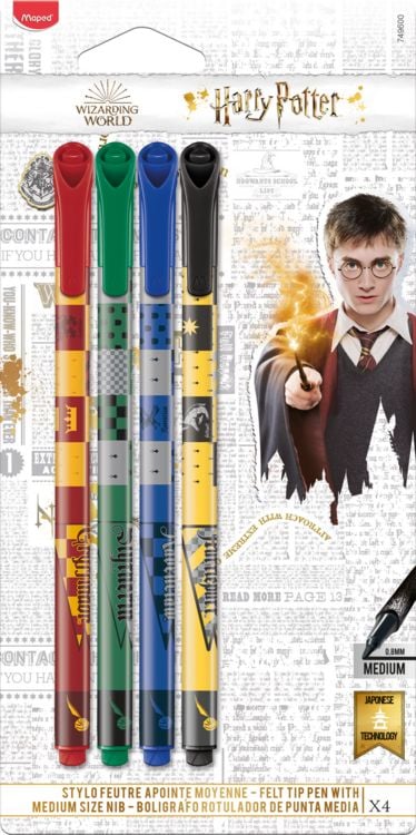 Produktbild: Maped Fineliner Harry Potter 4 St&uuml;ck Blister