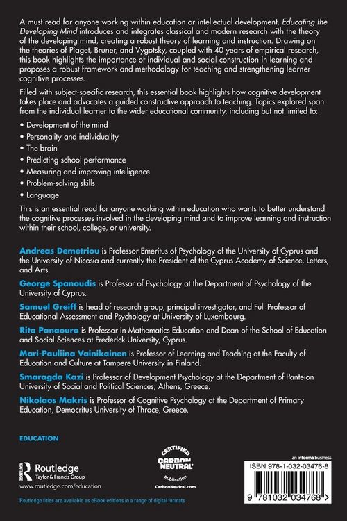 Produktbild: Educating the Developing Mind