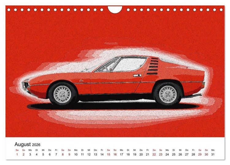 Produktbild: Car Art Edition Sportwagenlegenden (Wandkalender 2026 DIN A4 quer), CALVENDO Monatskalender