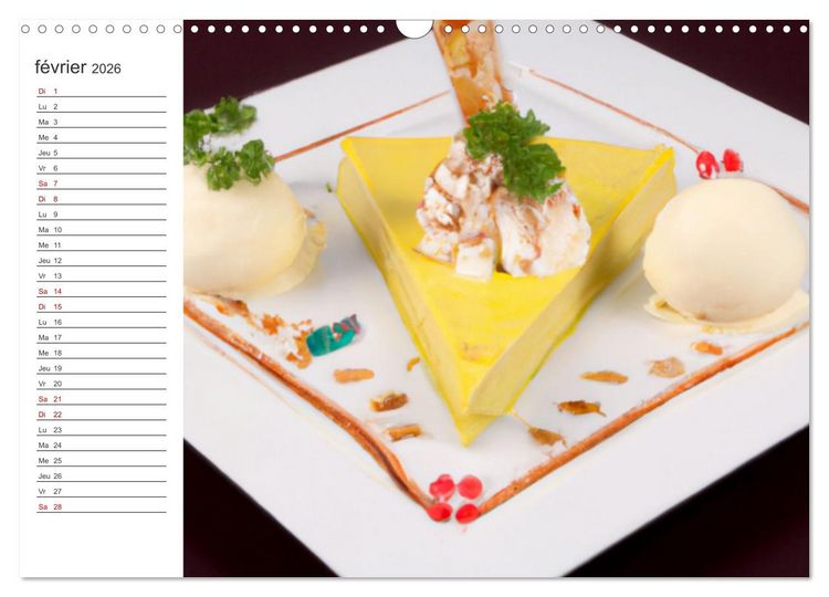 Produktbild: Gourmandises glac&eacute;es (Calendrier mural 2026 DIN A3 vertical), CALVENDO calendrier mensuel