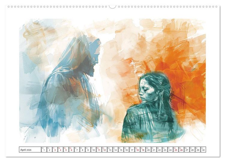 Produktbild: F&uuml;hle dich inspiriert und begleitet (hochwertiger Premium Wandkalender 2026 DIN A2 quer), Kunstdruck in Hochglanz