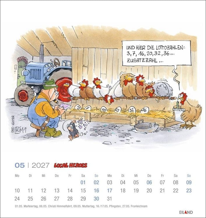 Produktbild: Local Heroes Postkartenkalender 2027 - Vom Leben hinter&acute;m Deich