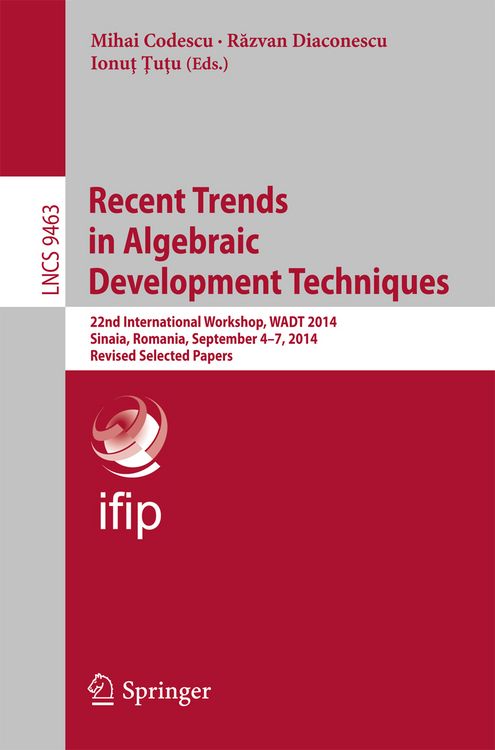 Produktbild: Recent Trends in Algebraic Development Techniques