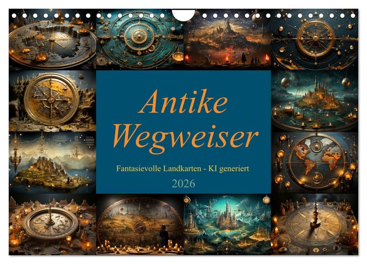 Produktbild: Antike Wegweiser (Wandkalender 2026 DIN A4 quer), CALVENDO Monatskalender