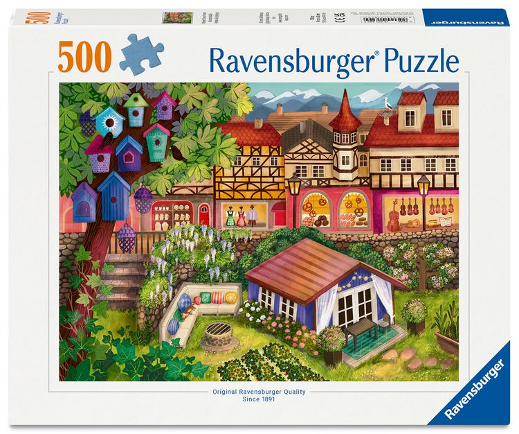 Produktbild: Erwachsenenpuzzle 500 Teile - Kleinstadtidylle