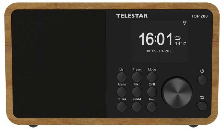 Produktbild: Telestar TOP 200 Holz Internet Kofferradio Internet, DAB+, UKW Bluetooth&reg;, USB, WLAN, AUX Holz