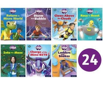 Produktbild: Project X CODE: White and Lime Book Bands, Oxford Levels 10 and 11: Sky Bubble and Maze Craze, Class Pack of 24
