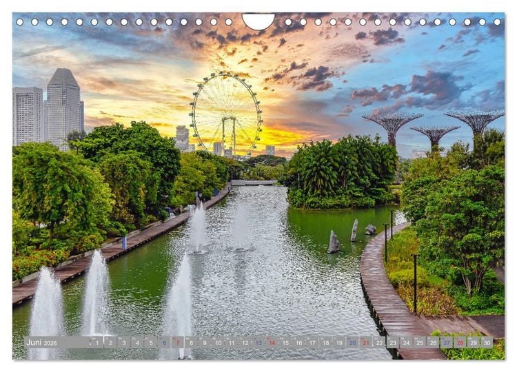 Produktbild: Singapur - Asiatische Lifestyle Metropole (Wandkalender 2026 DIN A4 quer), CALVENDO Monatskalender