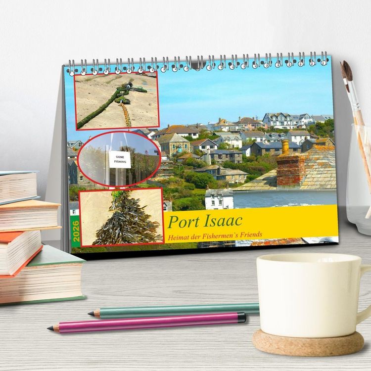 Produktbild: Port Isaac, Heimat der Fishermen`s Friends (Tischkalender 2026 DIN A5 quer), CALVENDO Monatskalender