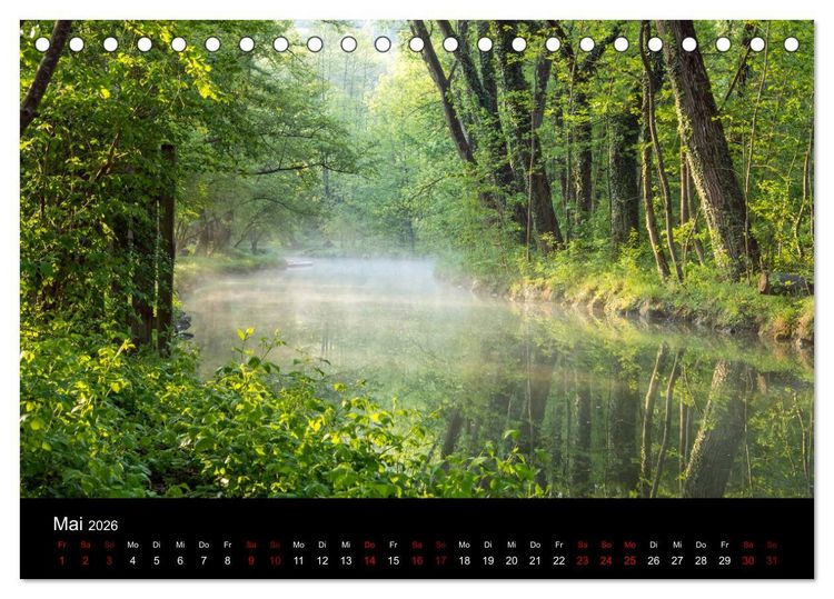 Produktbild: Die Amper - Ansichten eines bayerischen Flusses (Tischkalender 2026 DIN A5 quer), CALVENDO Monatskalender