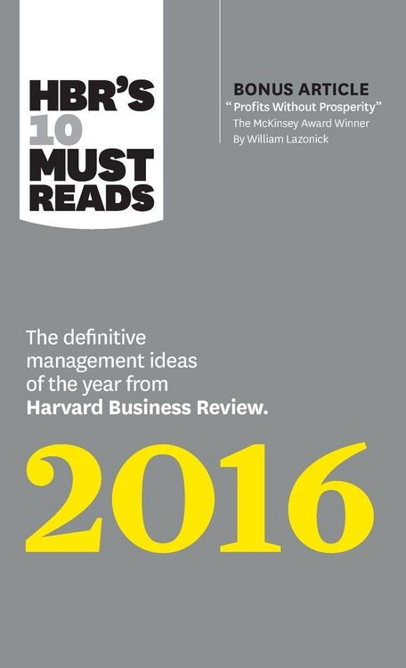 Produktbild: HBR's 10 Must Reads 2016