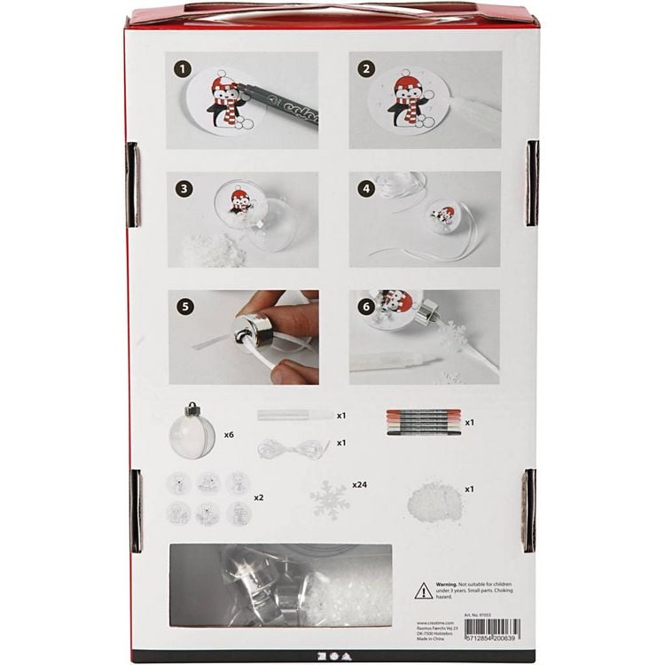 Produktbild: Creativ Company DIY Sets Dekoartikel Zweiteilige Deko-Kugeln, Christbaum-Schmuck, Kreativ Box
