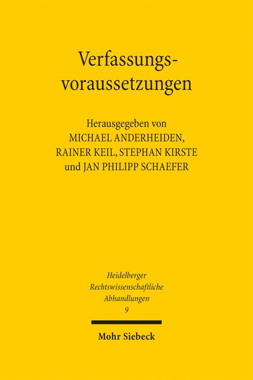 Produktbild: Verfassungsvoraussetzungen