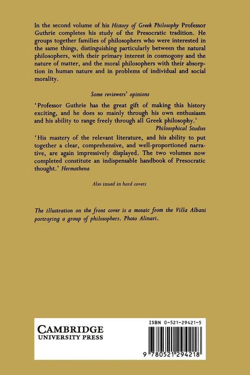 Produktbild: A History of Greek Philosophy