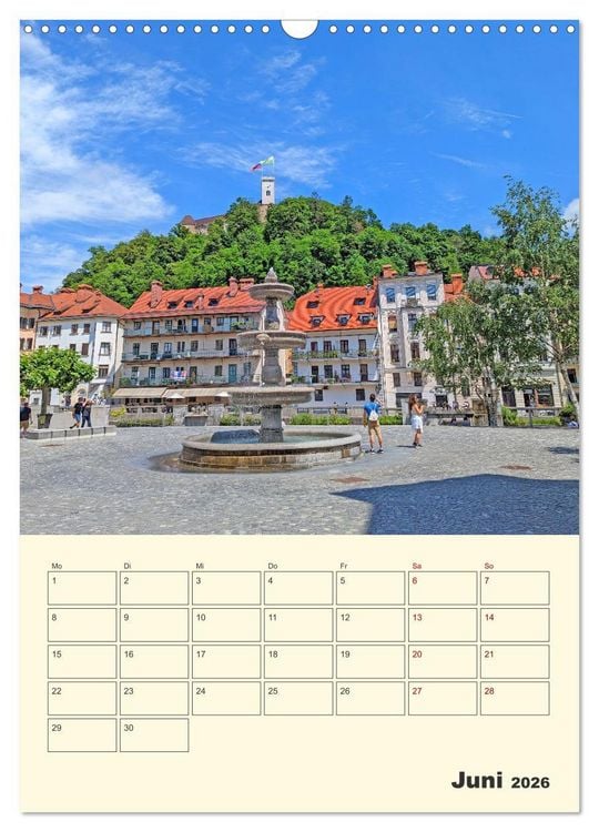 Produktbild: Ljubljana Sloweniens Hauptstadt (Wandkalender 2026 DIN A3 hoch), CALVENDO Monatskalender