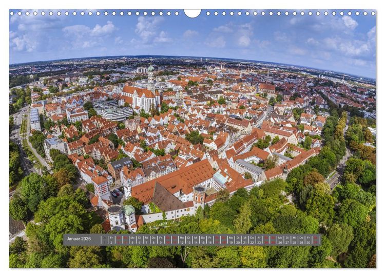 Produktbild: Meine Heimat von oben - Luftbilder von Augsburg (Wandkalender 2026 DIN A3 quer), CALVENDO Monatskalender
