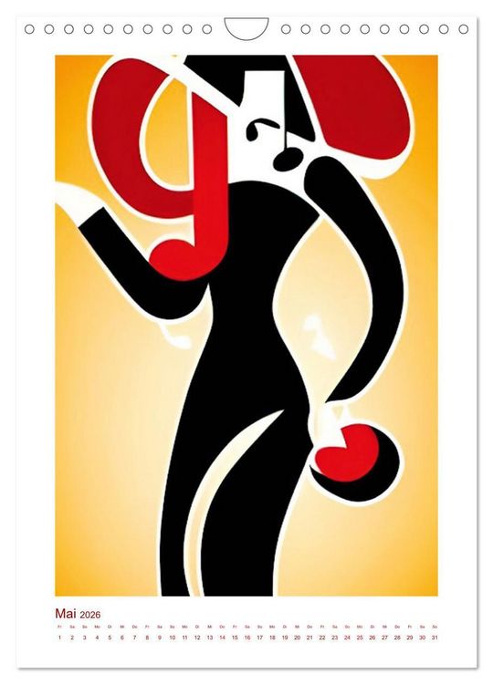 Produktbild: Musikliebe (Wandkalender 2026 DIN A4 hoch), CALVENDO Monatskalender
