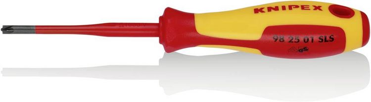 Produktbild: Knipex Knipex-Werk VDE Plus/minus-Schraubendreher Gr&ouml;&szlig;e (Schraubendreher) PZ 1 Klingenl&auml;nge: 80 mm