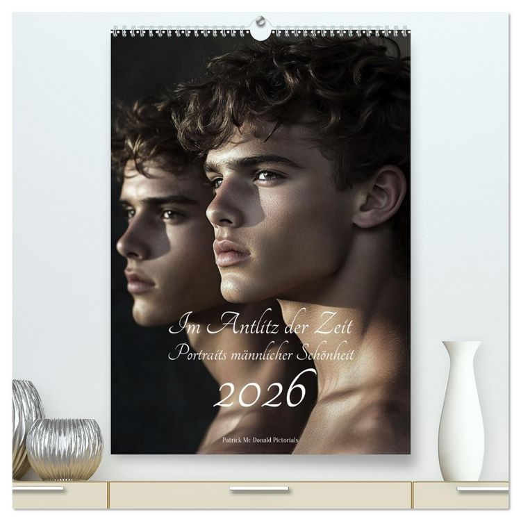 Produktbild: Im Antlitz der Zeit: Portr&auml;ts m&auml;nnlicher Sch&ouml;nheit (hochwertiger Premium Wandkalender 2026 DIN A2 hoch), Kunstdruck in Hochglanz