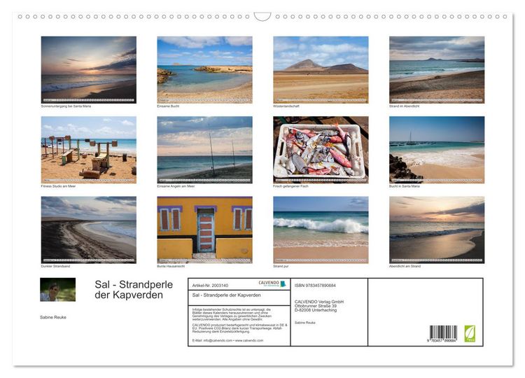 Produktbild: Sal - Strandperle der Kapverden (Wandkalender 2026 DIN A2 quer), CALVENDO Monatskalender