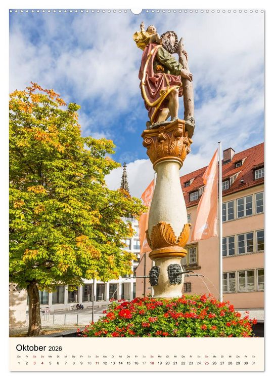 Produktbild: ULM Sehenswerte Orte (Wandkalender 2026 DIN A2 hoch), CALVENDO Monatskalender