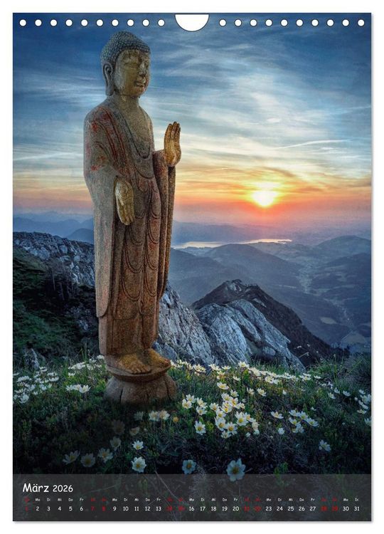 Produktbild: Kraft mit Buddha (Wandkalender 2026 DIN A4 hoch), CALVENDO Monatskalender