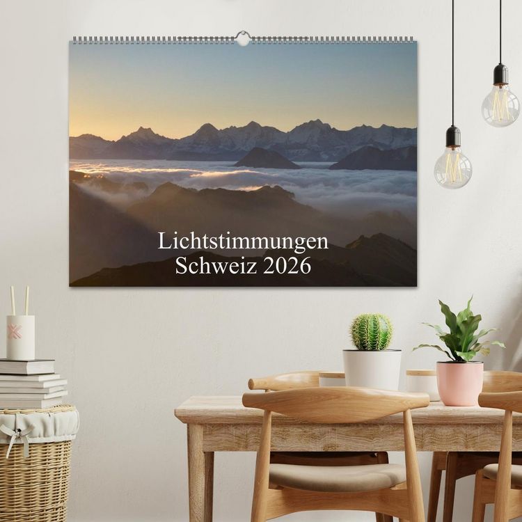 Produktbild: Lichtstimmungen Schweiz 2026 (Wandkalender 2026 DIN A2 quer), CALVENDO Monatskalender