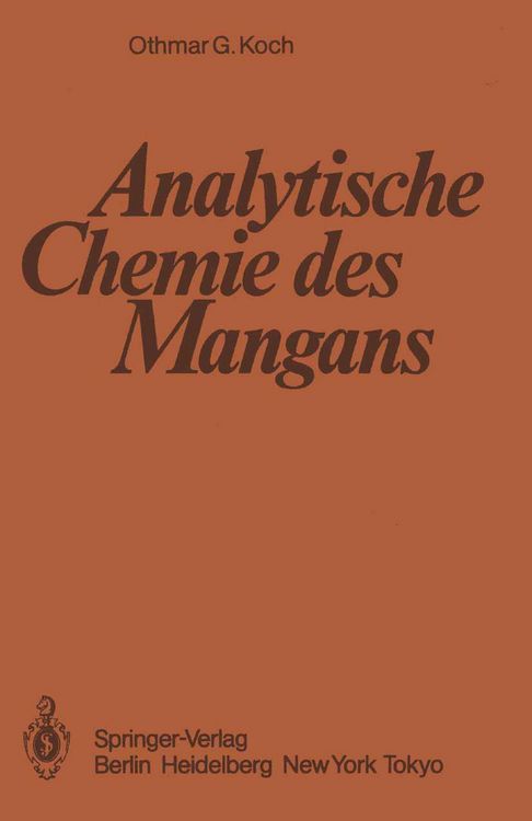 Produktbild: Analytische Chemie des Mangans