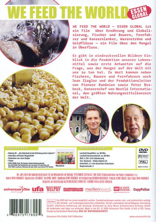 Produktbild: We feed the world - Essen global (Amaray)