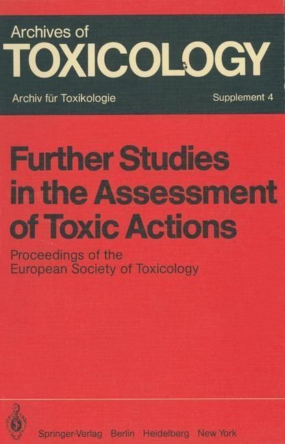 Produktbild: Further Studies in the Assessment of Toxic Actions