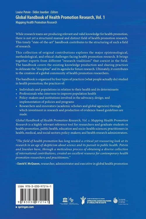 Produktbild: Global Handbook of Health Promotion Research, Vol. 1