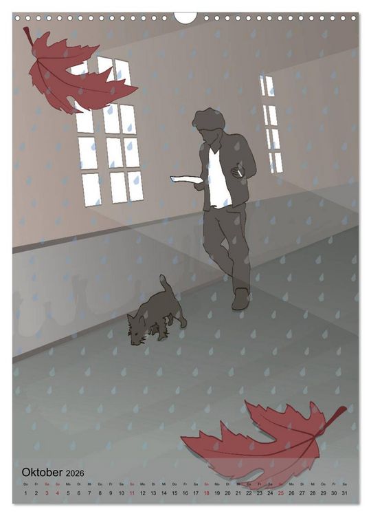 Produktbild: Zw&ouml;lf Augenblicke - Illustrationen aus dem Leben (Wandkalender 2026 DIN A3 hoch), CALVENDO Monatskalender