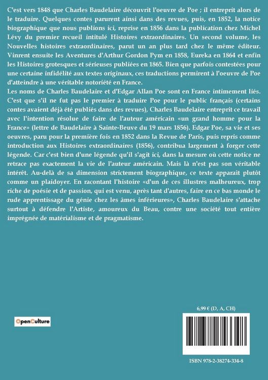 Produktbild: Edgar Poe, sa vie et ses oeuvres