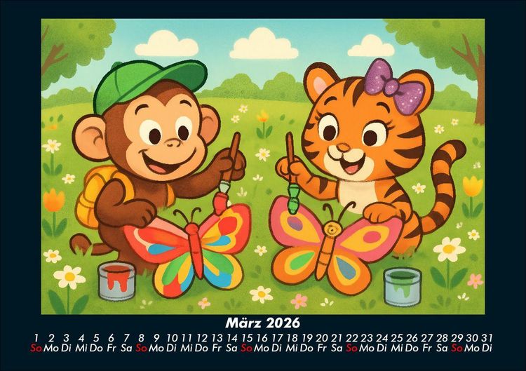 Produktbild: Milo & Tina - Ein Jahr voller Freundschaft 2026 Fotokalender DIN A5