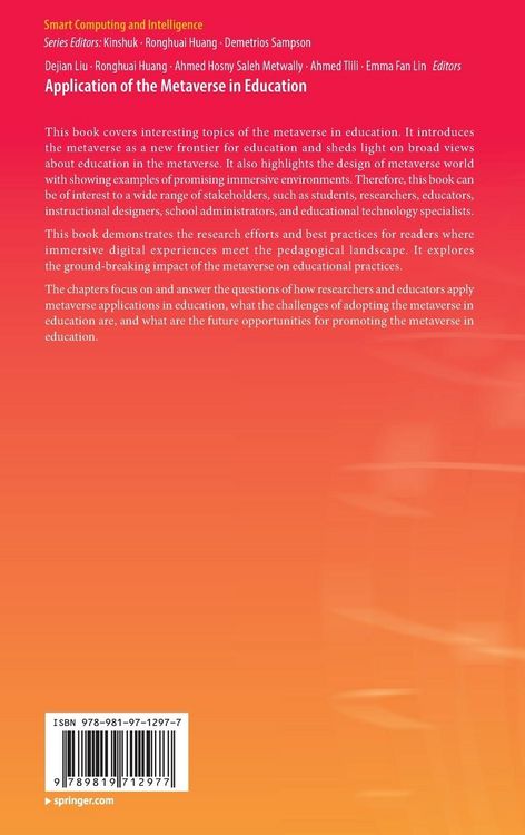 Produktbild: Application of the Metaverse in Education