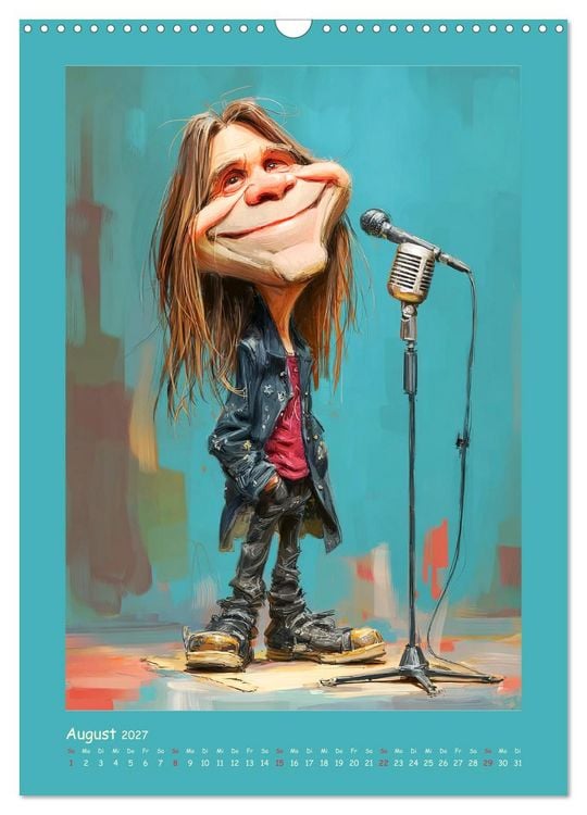 Produktbild: Rock-Rhythmus. Karikaturen zwischen Kunst und Kult (Wandkalender 2027 DIN A3 hoch), CALVENDO Monatskalender