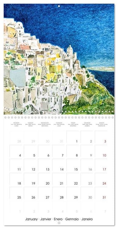 Produktbild: Greek island of Santorini (Wall Calendar 2027 12 &times; 12 Inch) CALVENDO 12 Month Wall Calendar