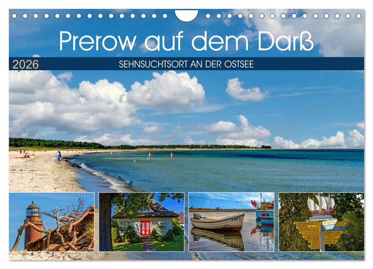 Produktbild: Prerow auf dem Dar&szlig; - Sehnsuchtsort an der Ostsee (Wandkalender 2026 DIN A4 quer), CALVENDO Monatskalender