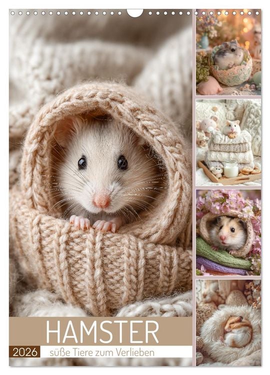 Produktbild: Hamster - s&uuml;&szlig;e Tiere zum Verlieben (Wandkalender 2026 DIN A3 hoch), CALVENDO Monatskalender