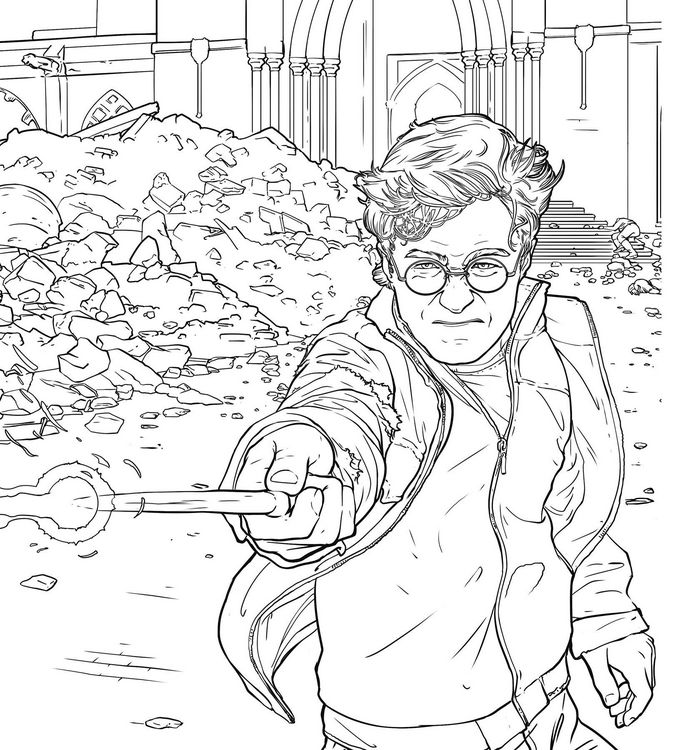 Produktbild: Aus den Filmen zu Harry Potter: Glow-in-the-Dark Malbuch